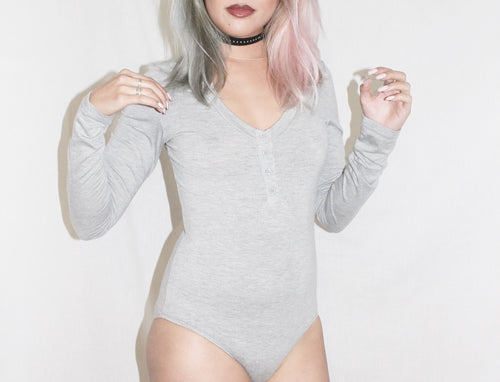 V-Neck Long Sleeve Bodysuit