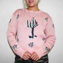 Cactus Print Knit Sweater